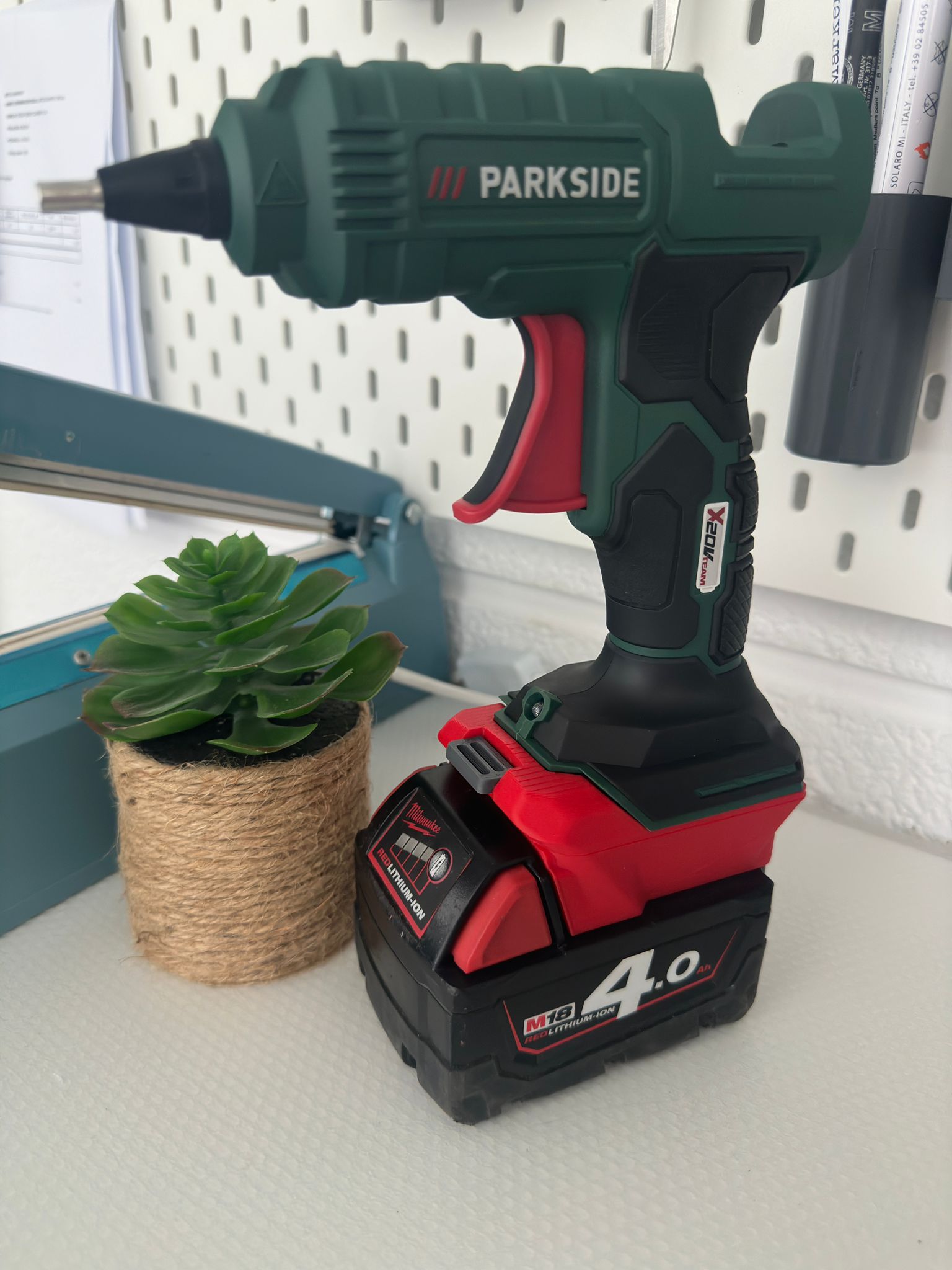 Baterías Milwaukee M18 en Parkside X20 - Miartesaniaen3D
